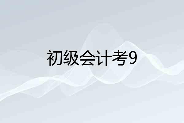 初级会计考9
