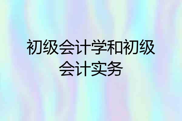 初级会计学和初级会计实务