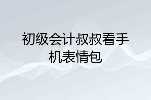 初级会计叔叔看手机表情包