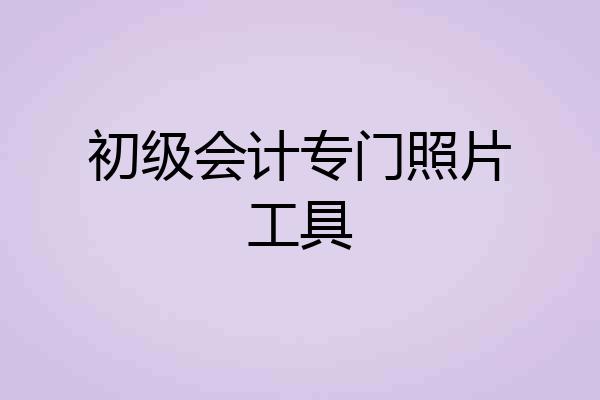 初级会计专门照片工具