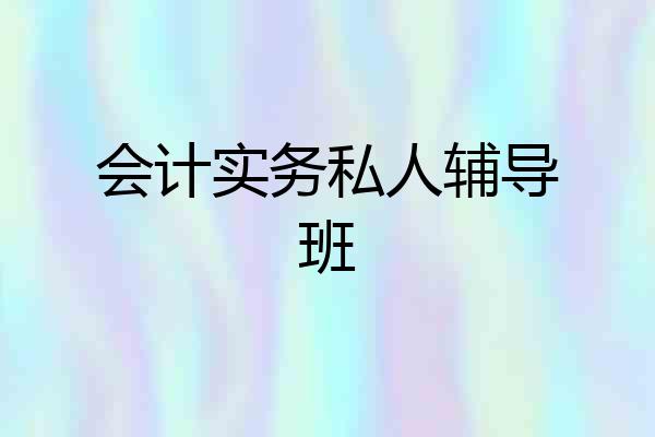 会计实务私人辅导班