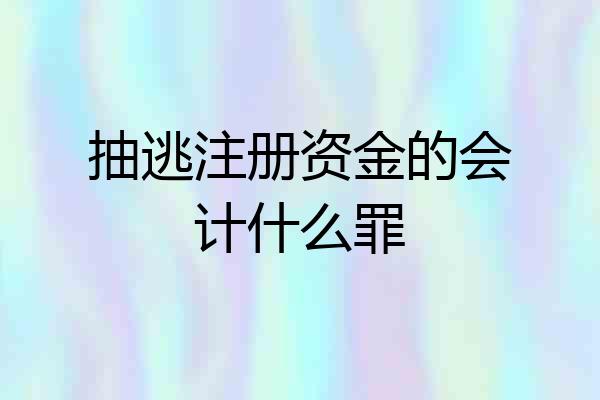 抽逃注册资金的会计什么罪
