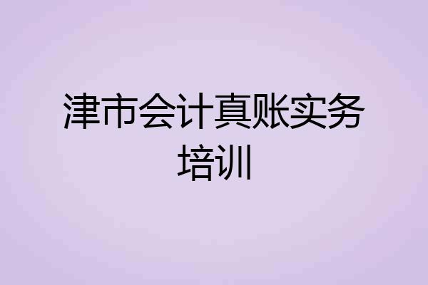 津市会计真账实务培训