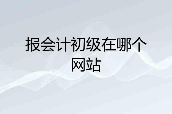 报会计初级在哪个网站