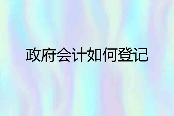 政府会计如何登记