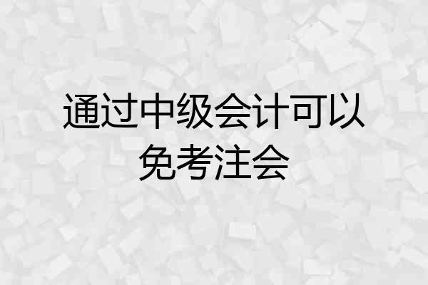 通过中级会计可以免考注会