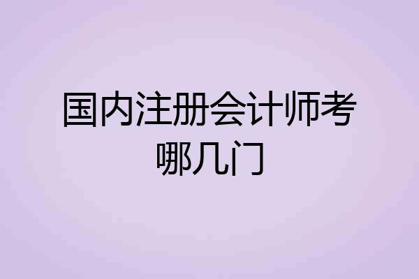 国内注册会计师考哪几门