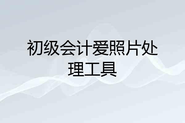 初级会计爱照片处理工具