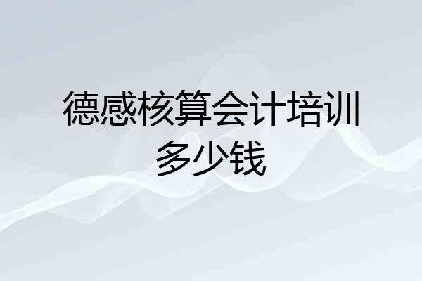 德感核算会计培训多少钱