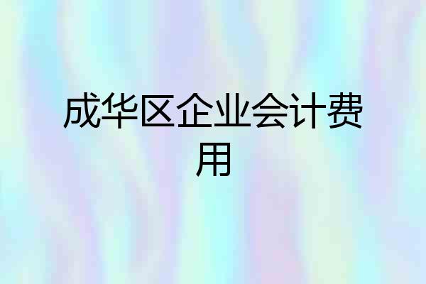 成华区企业会计费用