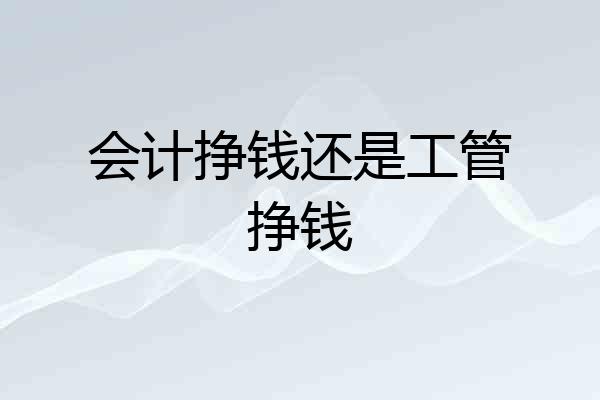 会计挣钱还是工管挣钱