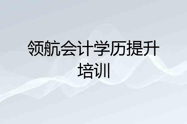 领航会计学历提升培训