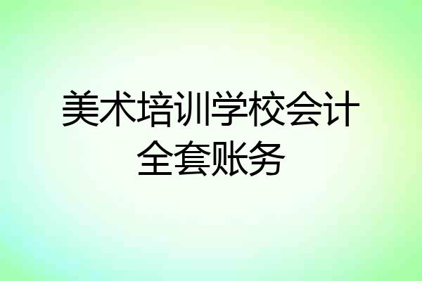 美术培训学校会计全套账务
