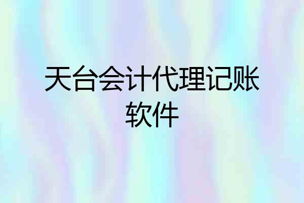 天台会计代理记账软件