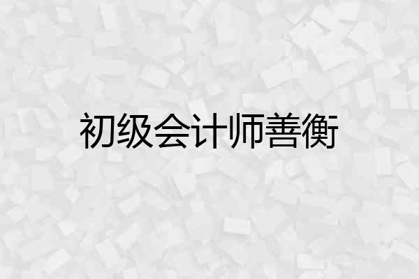 初级会计师善衡