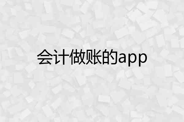会计做账的app