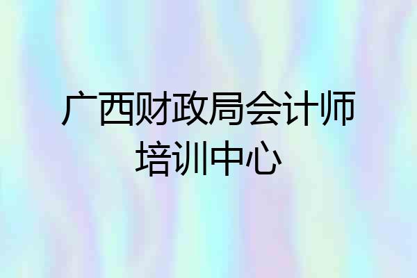 广西财政局会计师培训中心