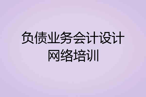 负债业务会计设计网络培训