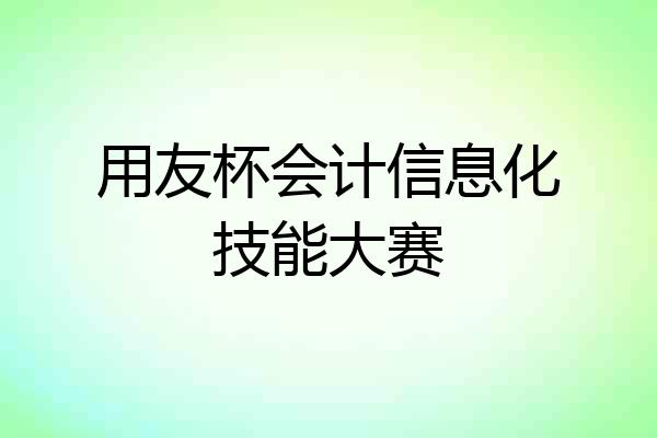 用友杯会计信息化技能大赛