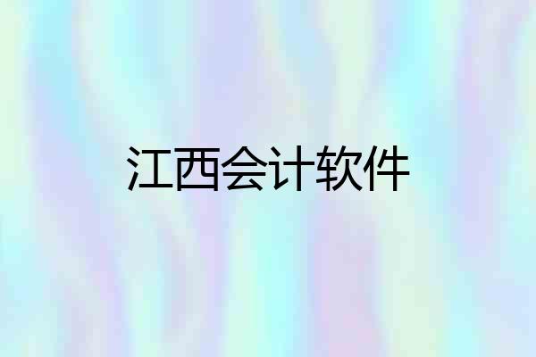江西会计软件