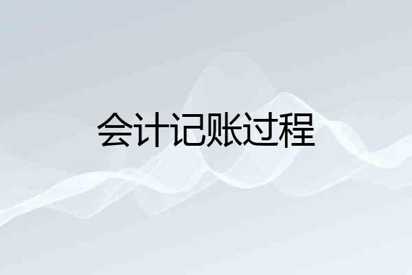 会计记账过程