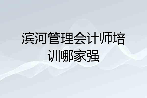 滨河管理会计师培训哪家强
