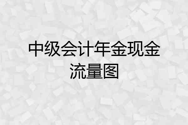 中级会计年金现金流量图
