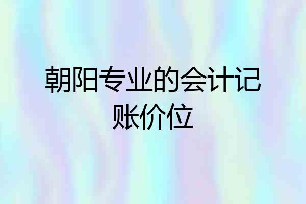 朝阳专业的会计记账价位