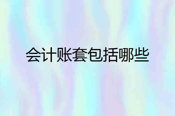 会计账套包括哪些