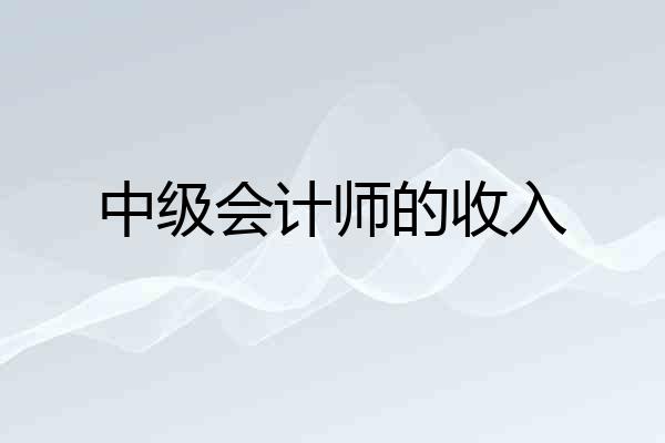 中级会计师的收入