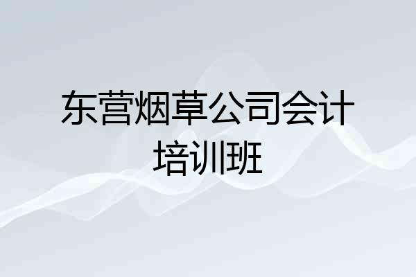 东营烟草公司会计培训班