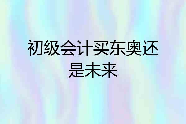 初级会计买东奥还是未来