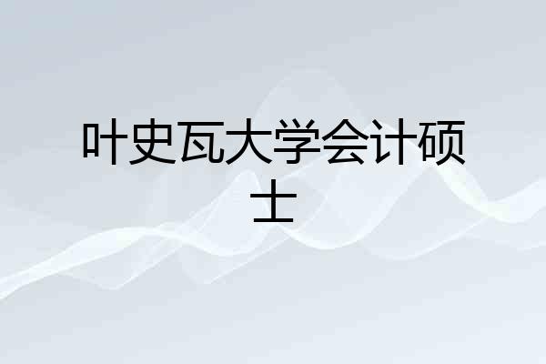 叶史瓦大学会计硕士