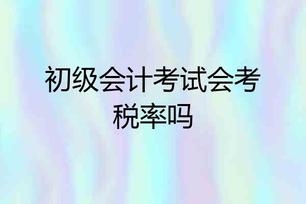 初级会计考试会考税率吗
