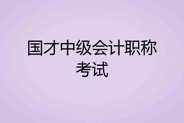 国才中级会计职称考试