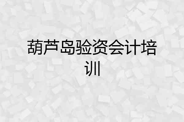 葫芦岛验资会计培训