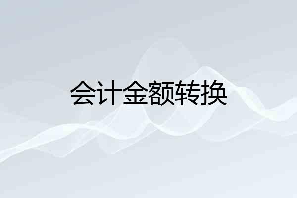 会计金额转换