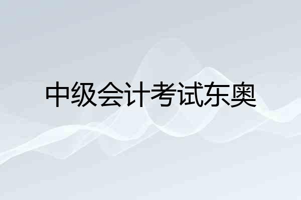 中级会计考试东奥