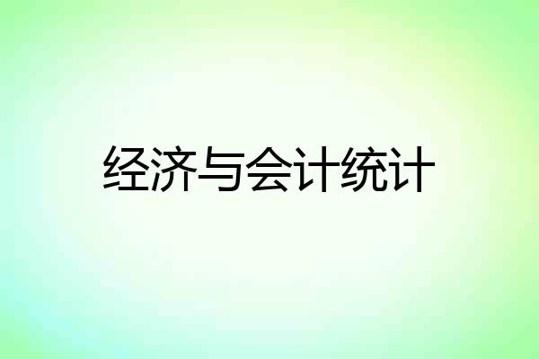 经济与会计统计