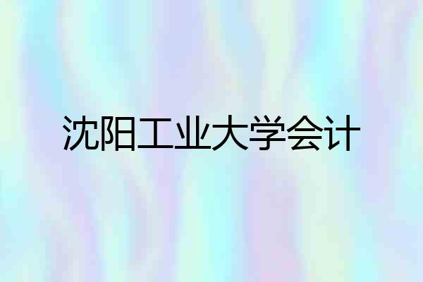 沈阳工业大学会计