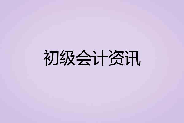 初级会计资讯
