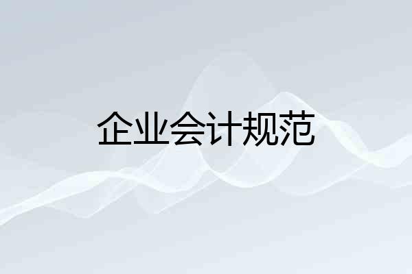 企业会计规范