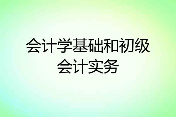 会计学基础和初级会计实务