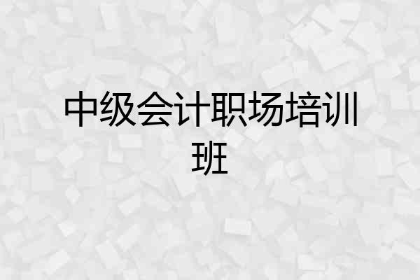 中级会计职场培训班