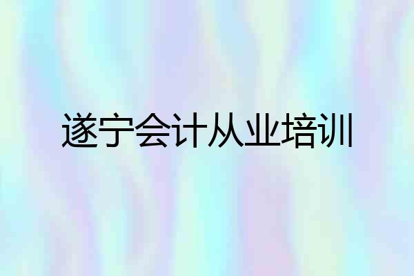 遂宁会计从业培训