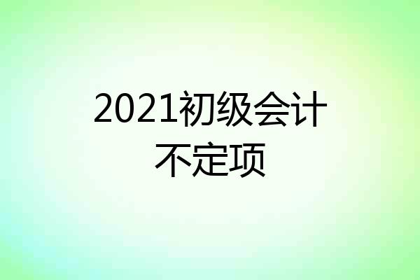 2021初级会计不定项