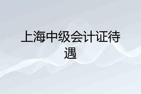 上海中级会计证待遇