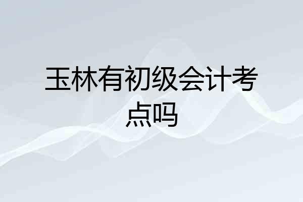 玉林有初级会计考点吗