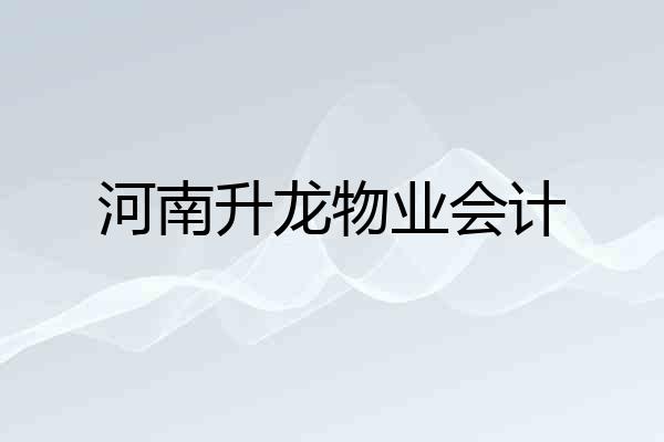 河南升龙物业会计