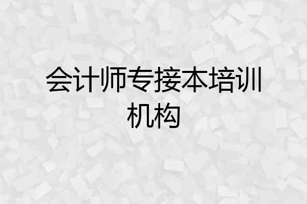 会计师专接本培训机构